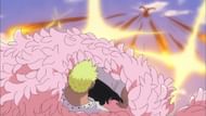 Sanji vs. Doflamingo (Image via Toei Animation)